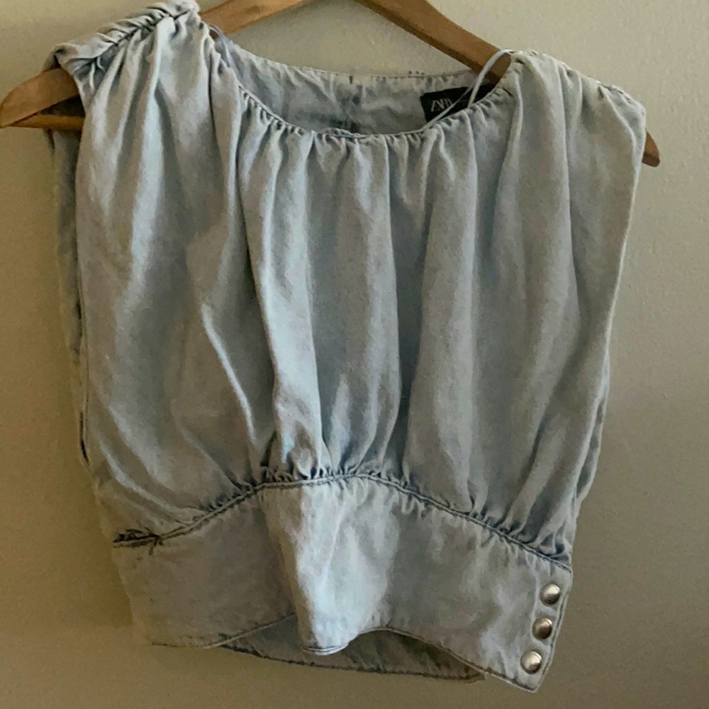 Zara Denim Crop Top